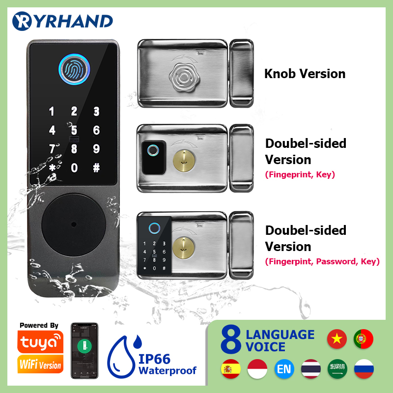 Smart Home Website - Tuya Smart lock Waterproof Wifi Double