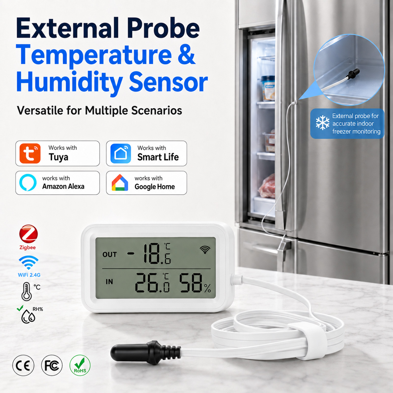 External Waterproof Probe Temp - Smart Home Alexa recension och pris