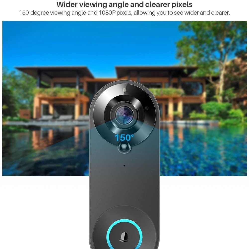Tuya 1080P Wireless WIFI Doorb - Smart Home Video Doorbell recension och pris