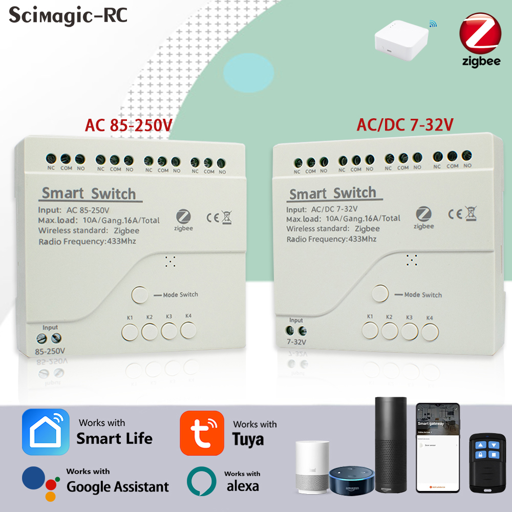 4CH Zigbee Tuya Smart Home Rel - Smart Home Assistant recension och pris