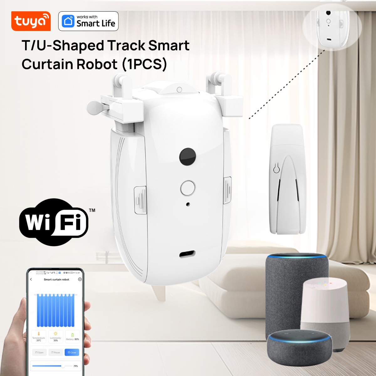 Tuya Smart WiFi Curtain Robot  - Smart Home Market recension och pris