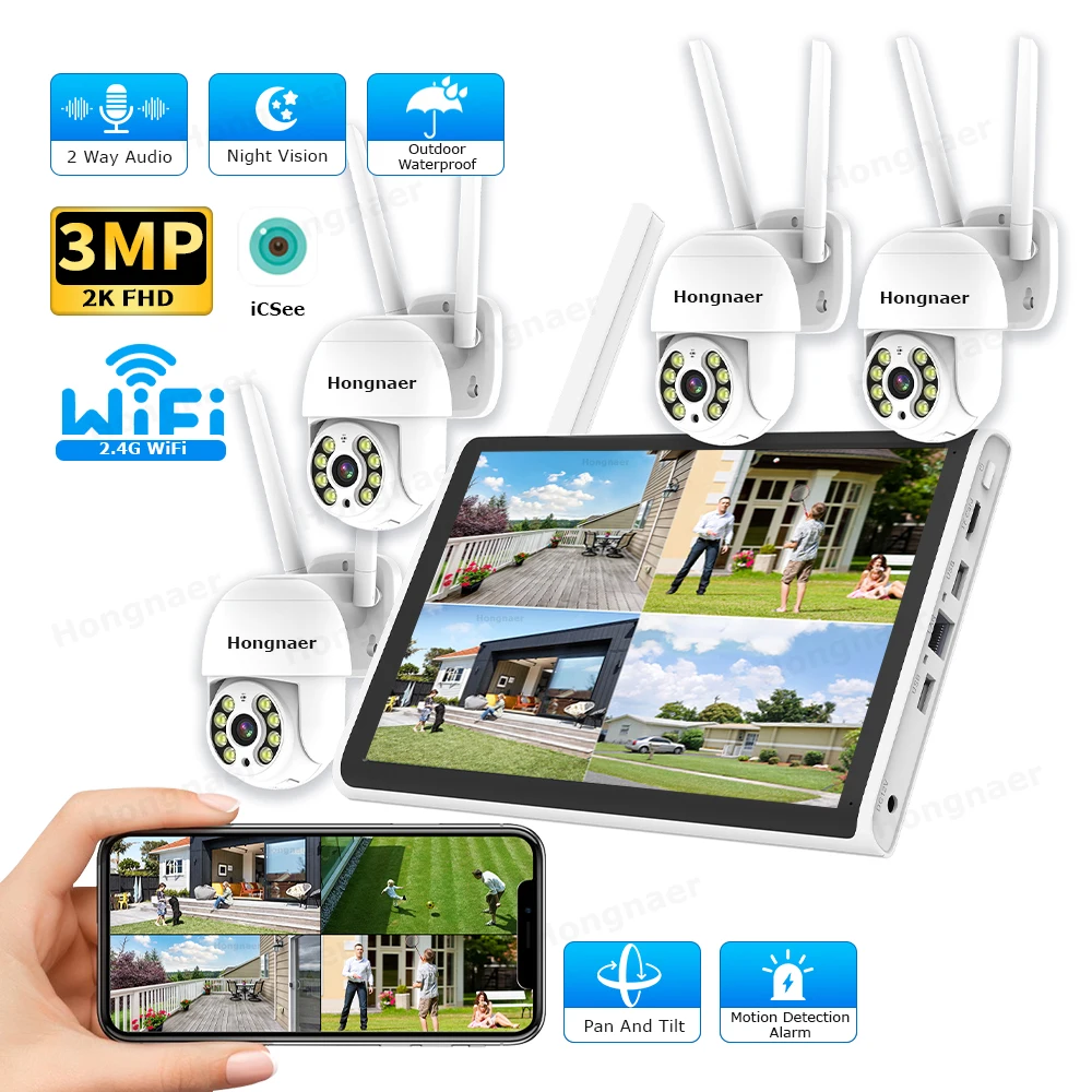 2026 Hongnaer 3MP 4 Channel Wi - Security Ip Camera recension och pris