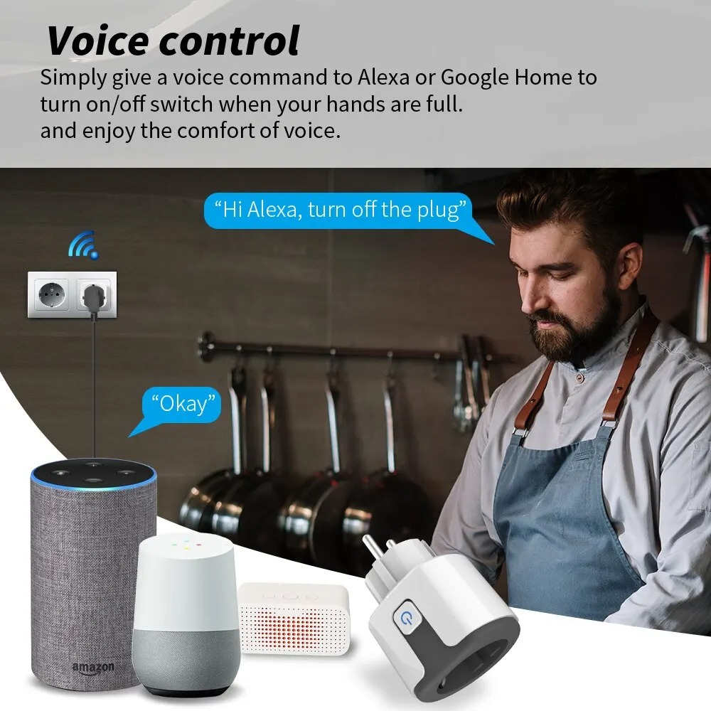 WiFi EU Smart Socket Plug Work - Smart Home Energy Monitor recension och pris