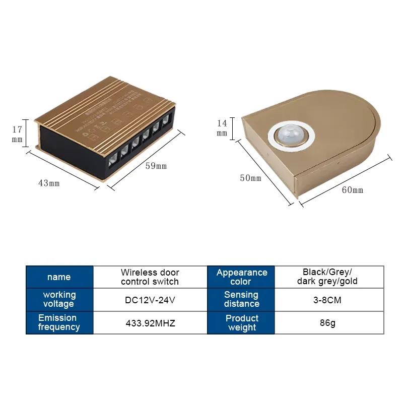 DC12V/24v Wireless Cabinet War - Pir Motion Sensor recension och pris