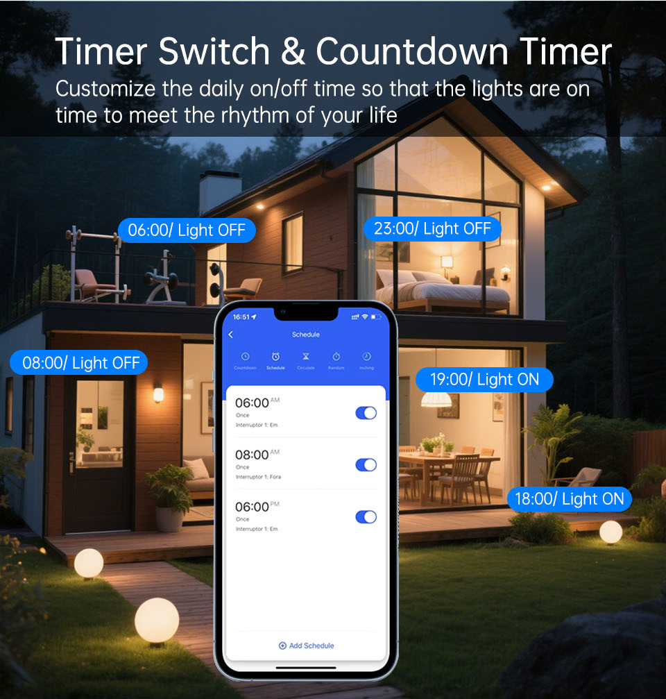 WiFi RF 433mhz Touch Wall Ligh - Smart Home Alexa recension och pris
