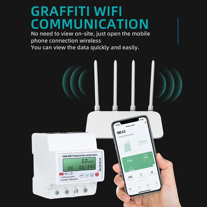 4P 1-100A WiFi Photovoltaic Sm - Smart Home Energy Monitor recension och pris