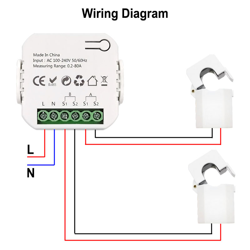 Smart WiFi Energy Meter Bidire - Smart Home Energy Monitor recension och pris