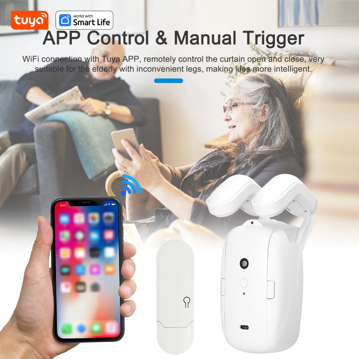 1/2PCS Tuya Smart WiFi Curtain - Smart Home Market recension och pris