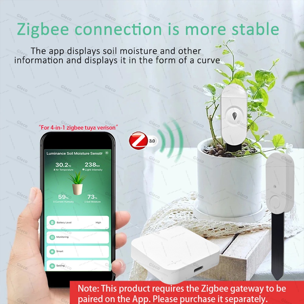 Zigbee Soil Moisture Sensor Me - Smart Home Energy Monitor recension och pris