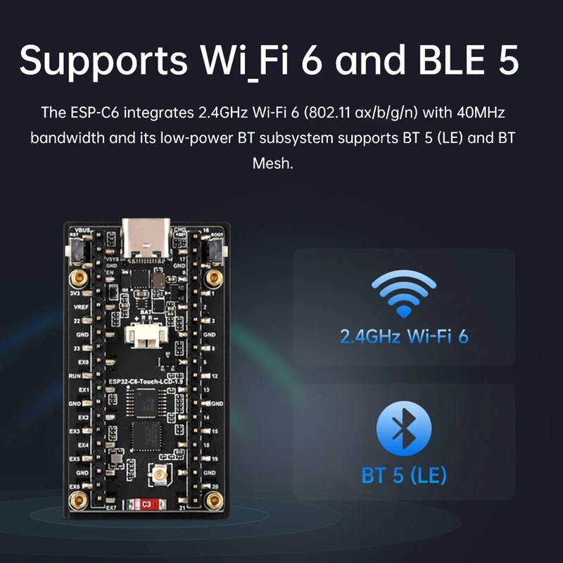 ESP32-C6 1.9-Inch LCD Screen D - Smart Home Esp32 recension och pris