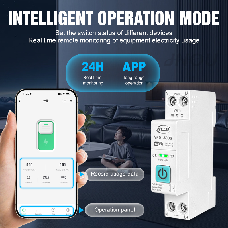 Smart WiFi DIN Rail Switch 1P  - Smart Home Energy Monitor recension och pris