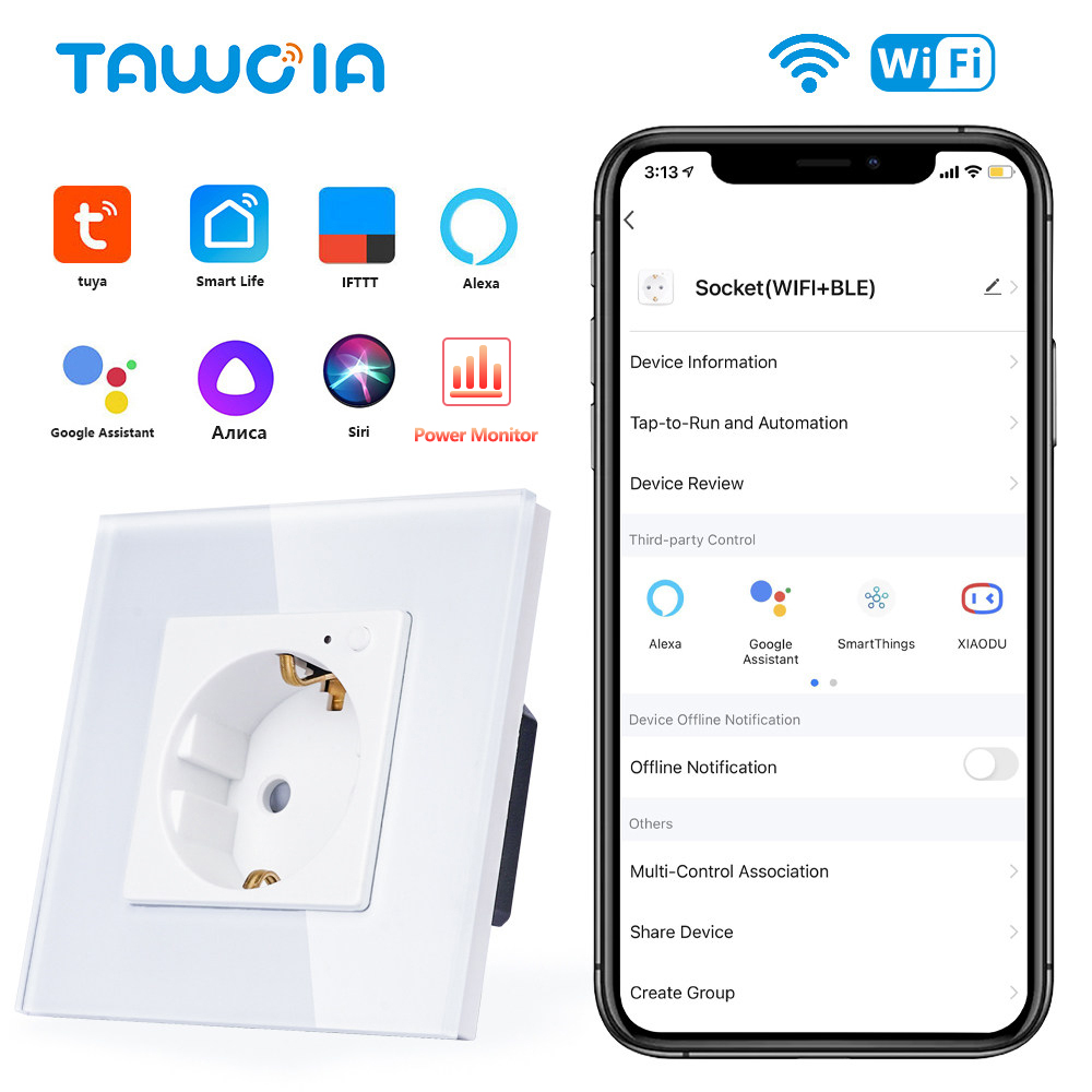 TAWOIA Wifi Wall Socket EU Sta - Smart Home Elements recension och pris