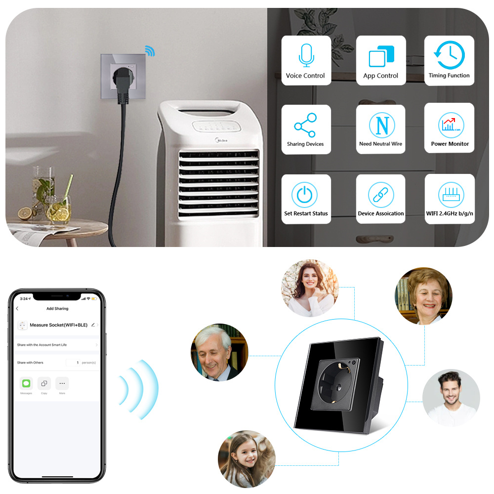 TAWOIA Wifi Wall Socket EU Sta - Smart Home Elements recension och pris
