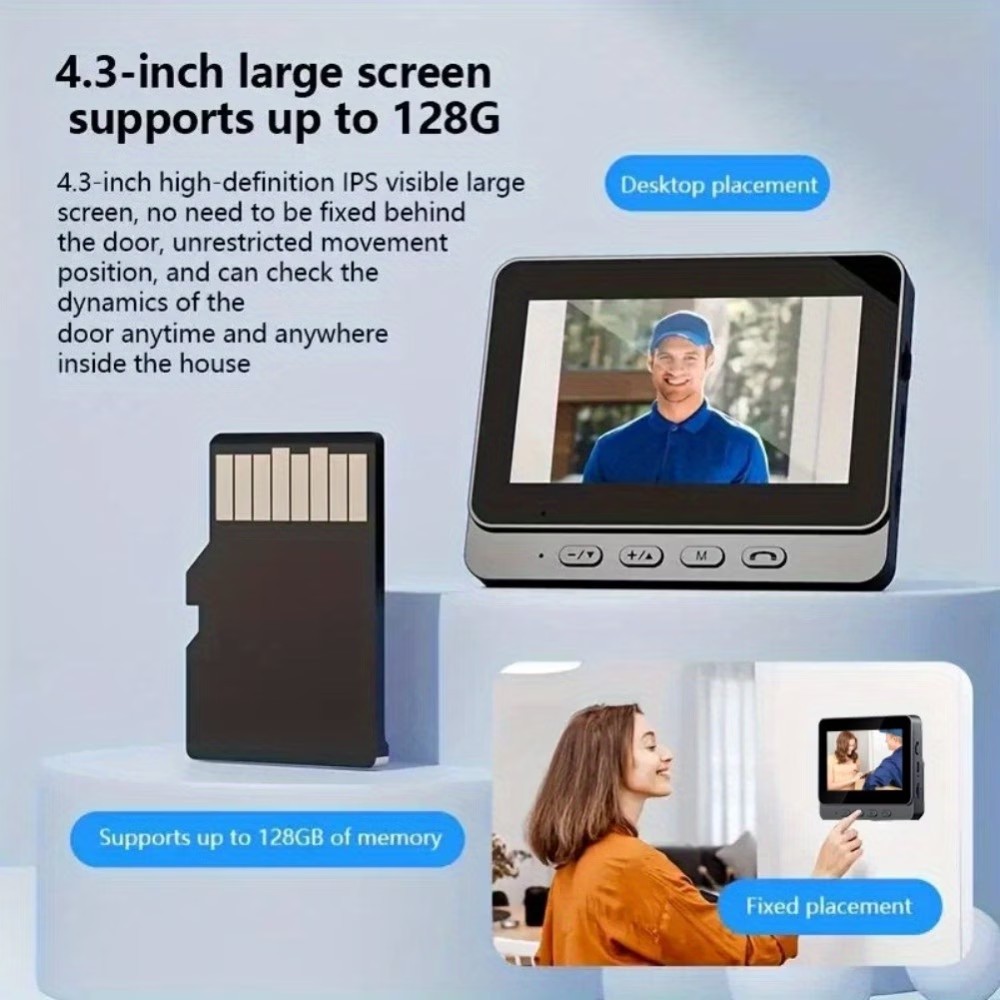 4.3'' IPS Screen 2.4G Wireless - Smart Home Video Doorbell recension och pris