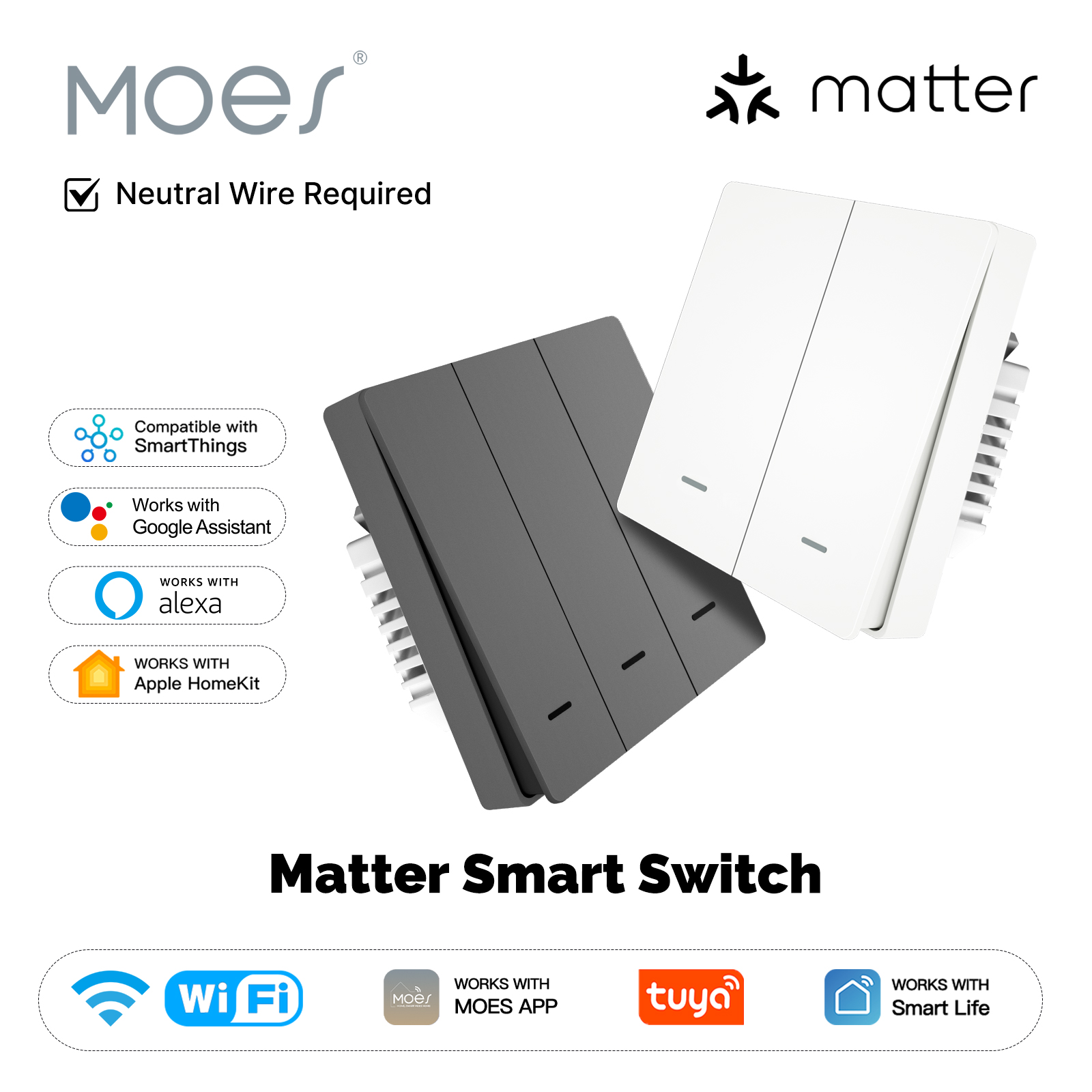 MOES Matter Tuya WiFi Smart Li - Smart Home Sistem recension och pris