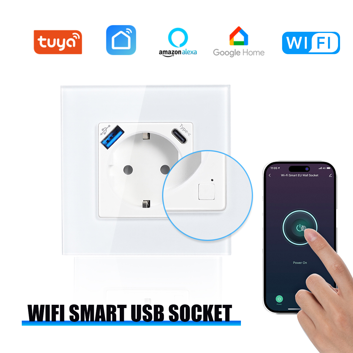 GEYA Wifi EU Socket With 20W T - Smart Home Energy Monitor recension och pris