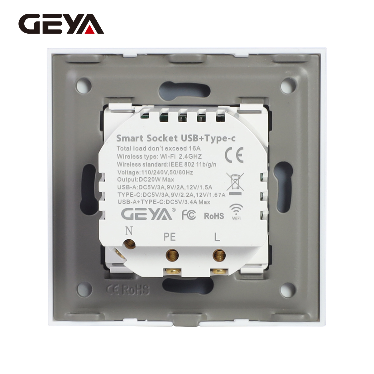 GEYA Wifi EU Socket With 20W T - Smart Home Energy Monitor recension och pris