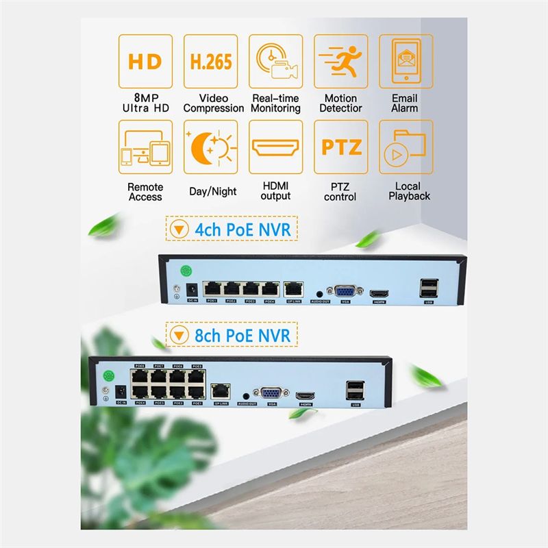 B68C Xmeye 4K 8CH POE NVR 8Cha - Security Ip Camera recension och pris