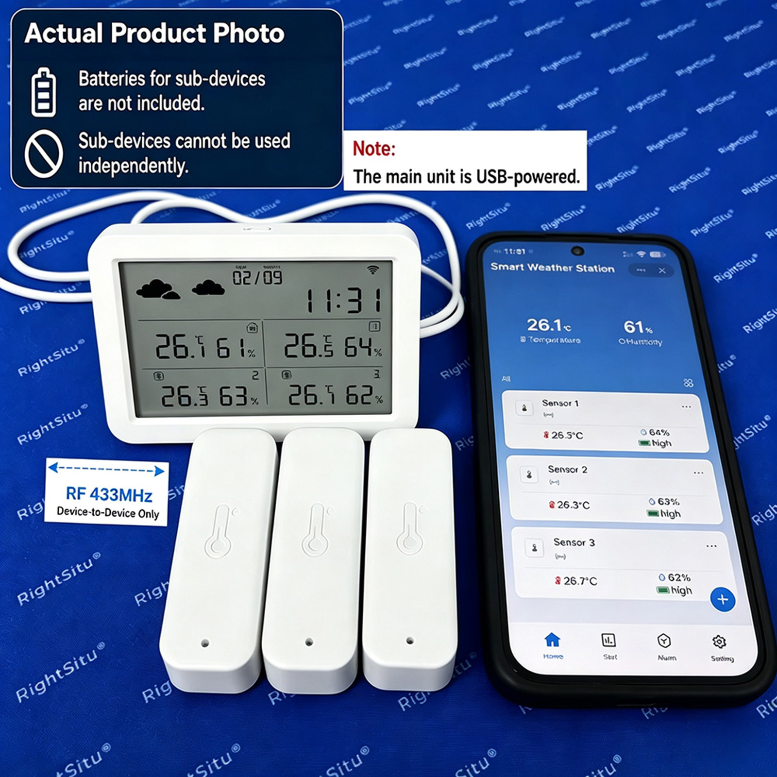 Tuya WiFi+RF433 Weather Statio - Smart Home Elements recension och pris