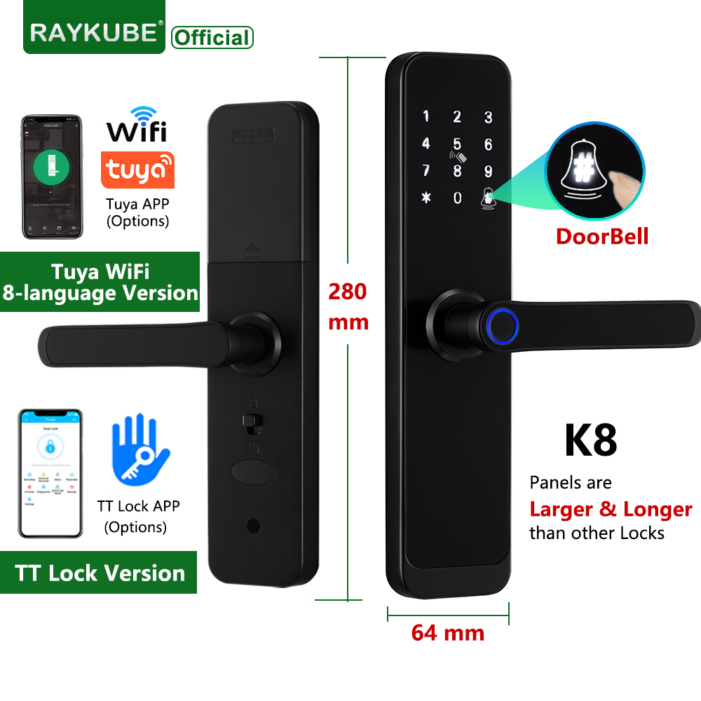 RAYKUBE K8 Smart Door Lock TTl - Smart Home Website recension och pris