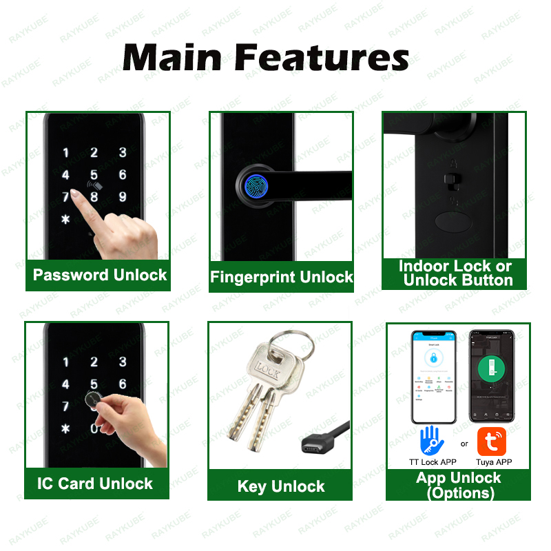 RAYKUBE K8 Smart Door Lock TTl - Smart Home Website recension och pris