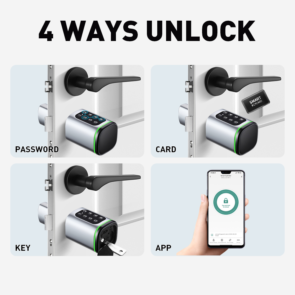 Smart Cylinder Lock Tuya 60-90 - Smart Home Website recension och pris